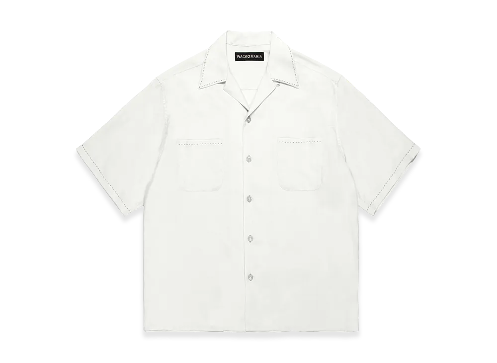 WACKO MARIA 50's Open Collar Shirt "White"