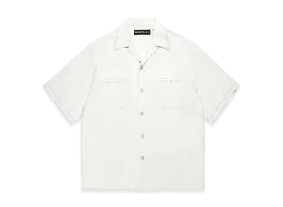 WACKO MARIA 50's Open Collar Shirt "White"