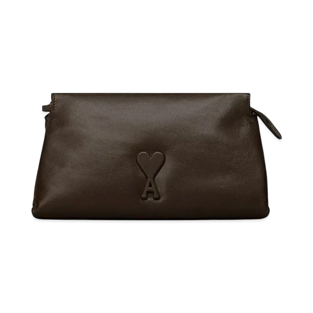 AMI PARIS Vourevous Pouch "DarkCoffee"