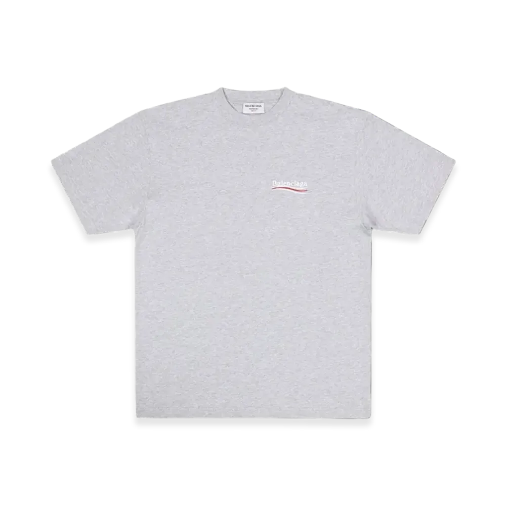 BALENCIAGA Women's Political Campaign Large Fit T-Shirt "Grey"