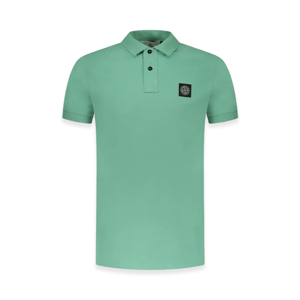 Stone Island 2SC17 Stretch Cotton Pique Polo Shirt - 24SS "Light Green"