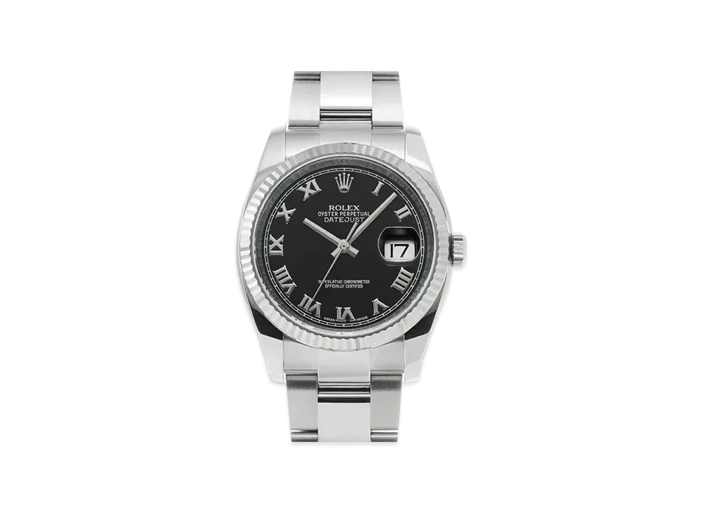 ROLEX Datejust "Black Roman/Stainless Steel/White Gold"