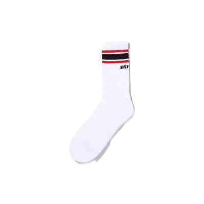 atmos Color Line Socks "White/Red"