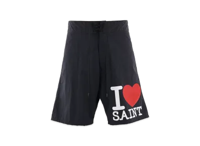 Saint Mxxxxxx Nylon Shorts I Love Saint "Black"