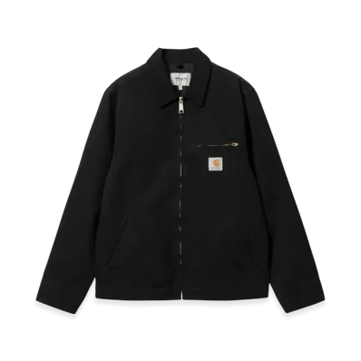 Carhartt WIP Organic Cotton Dearborn Canvas Detroit Jacket "Black Rinsed"