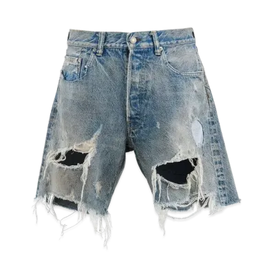 SAINT Mxxxxxx 24SS Damage Denim Shorts "Blue"