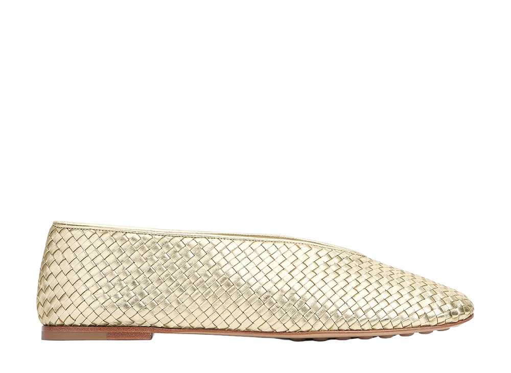 Bottega Veneta Women's Rosa Ballerinas "Platinum"