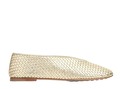 Bottega Veneta Women's Rosa Ballerinas "Platinum"