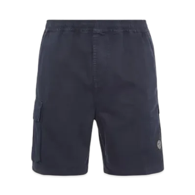 Stone Island L1304 Organic Cotton Old Treatment Cargo Bermuda Shorts - 23SS "Blue"
