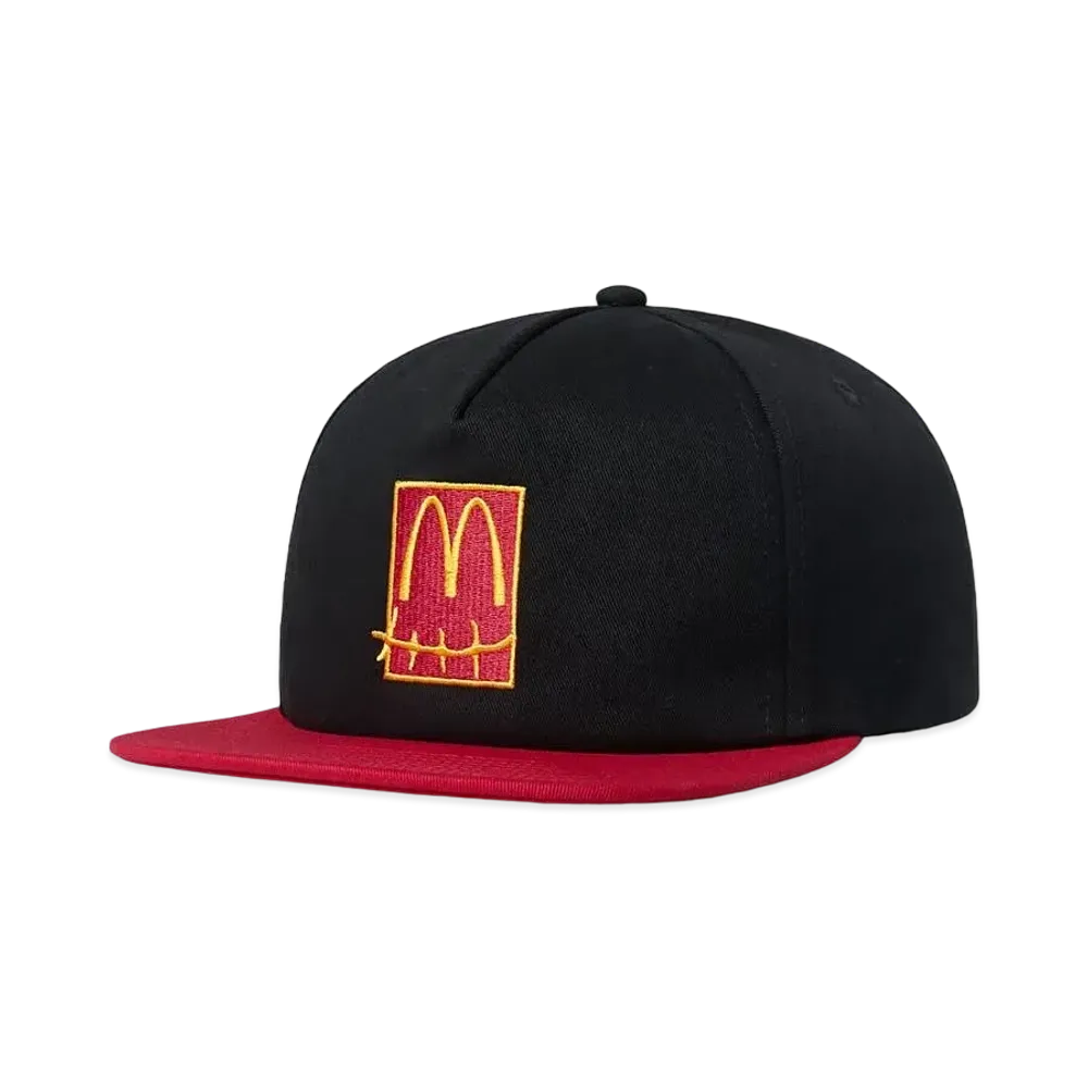 Travis Scott Cactus Jack x McDonald's Smile Hat "Black Red"