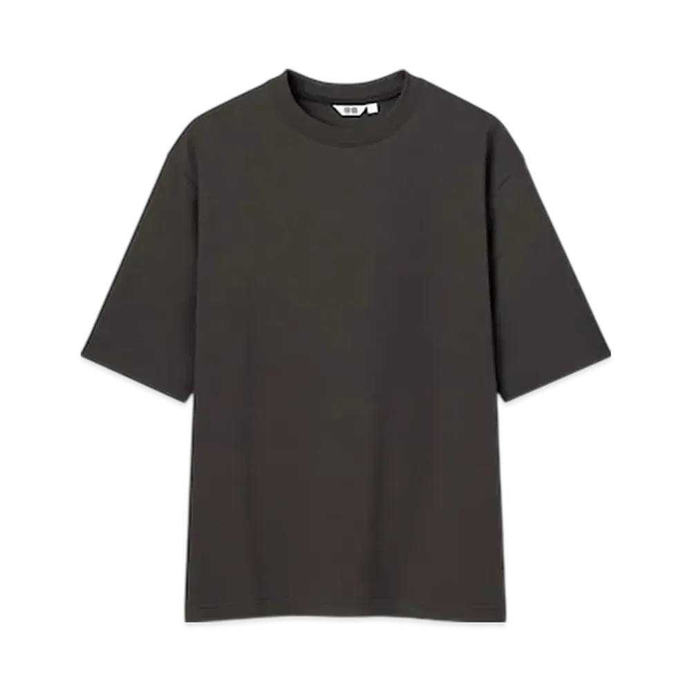 Uniqlo U 24SS AIRism Cotton Oversized Crew Neck T-Shirt "Black"