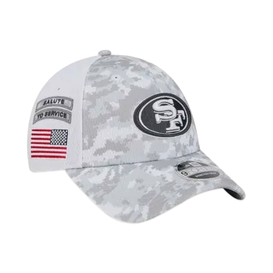 NEW ERA 9Forty Stretch Snap 2024 NFL Salute to Service San Francisco 49ers "White/Gray"