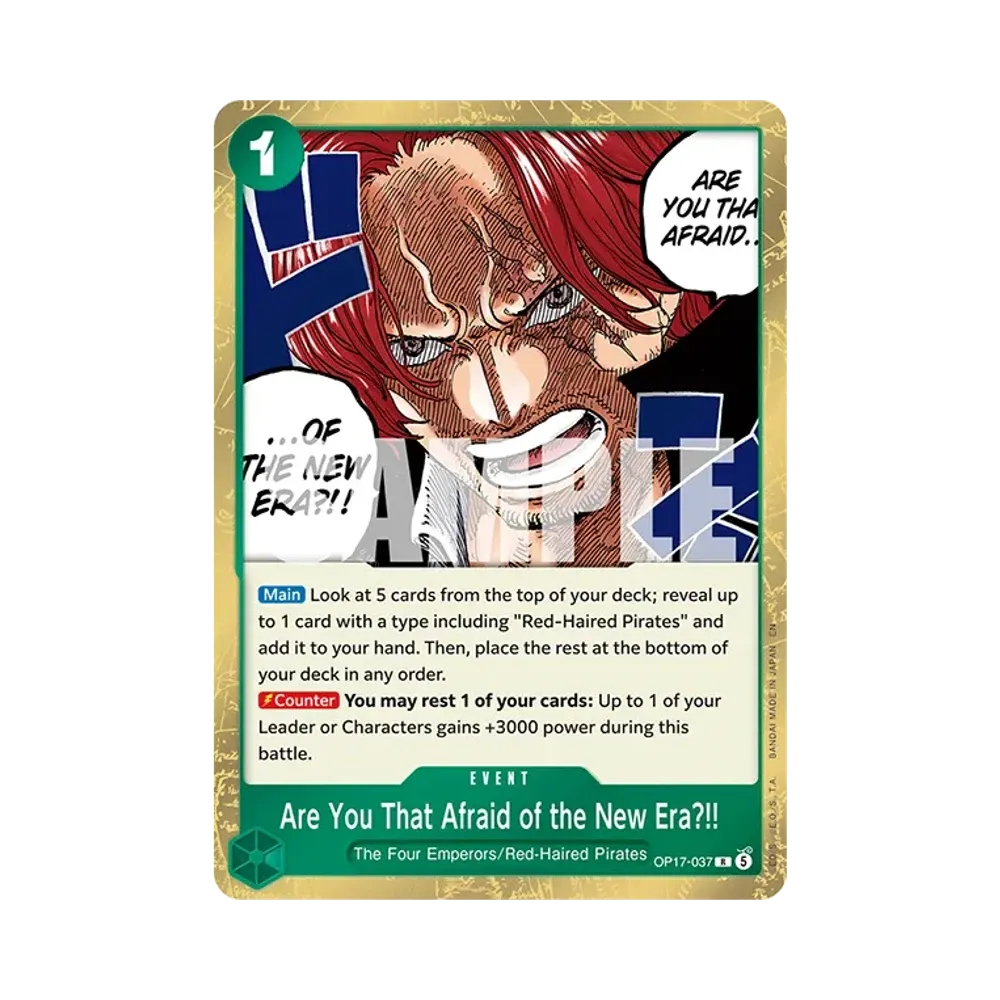 そんなに恐いか?「新時代」が!!! R [OP17-037]【英語版】(ブースターパック「世界最強の戦士」)