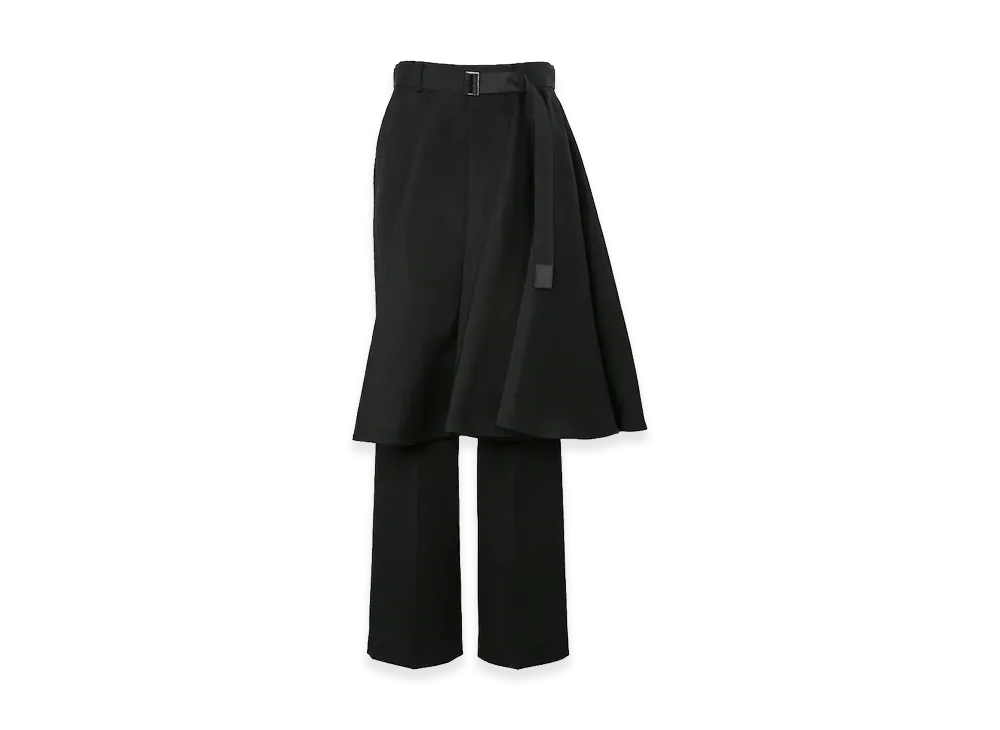 sacai Women's Double-Faced Silk Cotton Pants "Black"