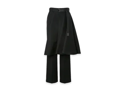 sacai Women's Double-Faced Silk Cotton Pants "Black"