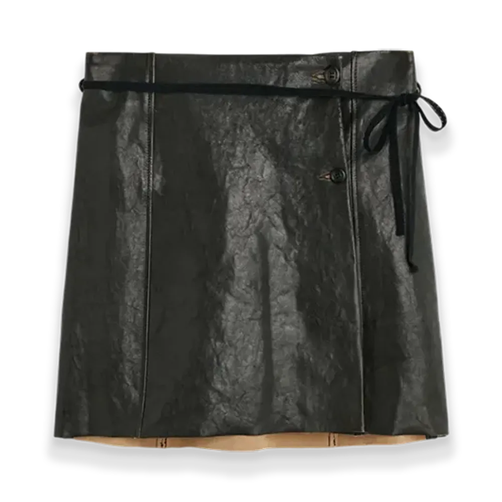 OUR LEGACY Women's Short Sarong "Worn Brown Lambskin"