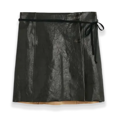 OUR LEGACY Women's Short Sarong "Worn Brown Lambskin"