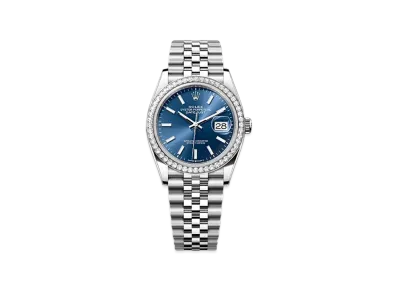 ROLEX Datejust 36 Oystersteel & White Gold Diamonds "Blue"
