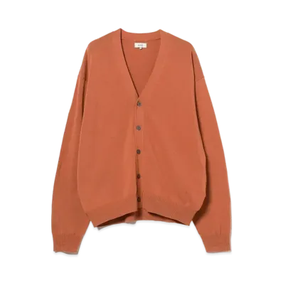 BEAMS Relaxed Solid Cardigan "Apricot"