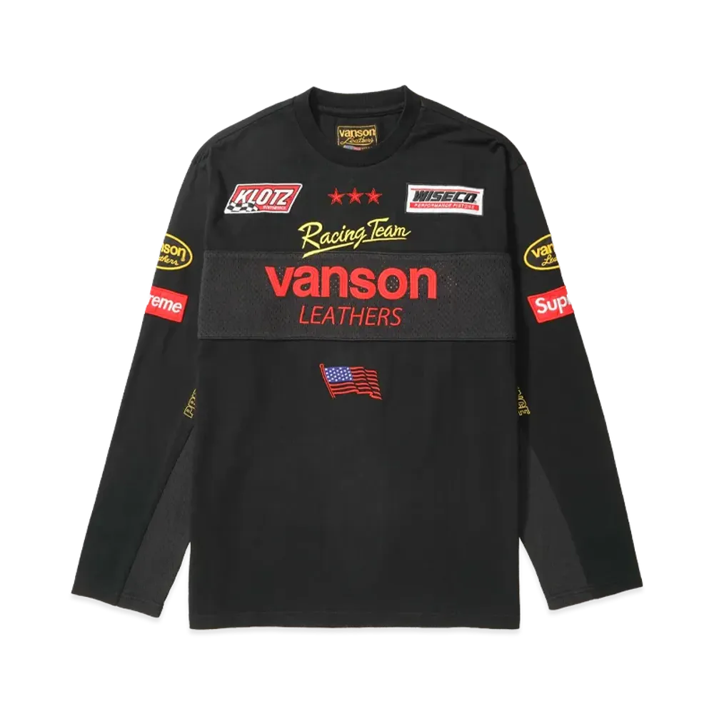 Supreme x Vanson Leathers L/S Top "Black"