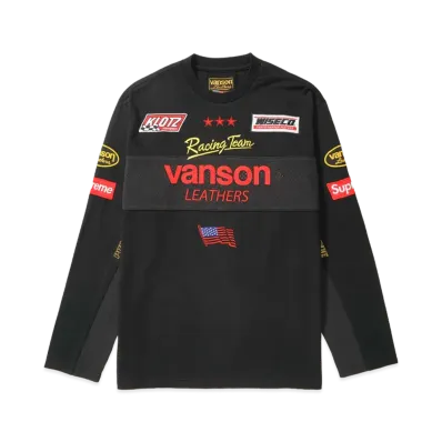 Supreme x Vanson Leathers L/S Top "Black"