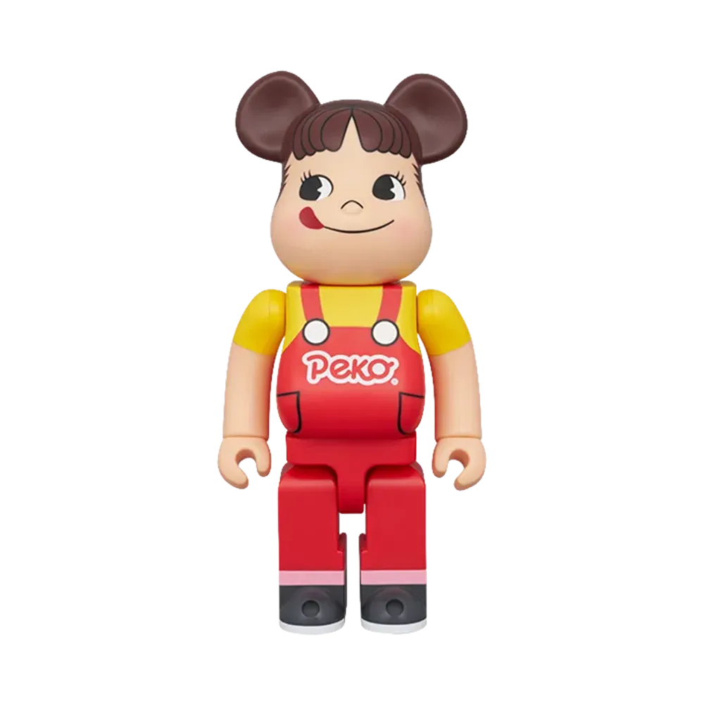 MEDICOM TOY "BEARBRICK" Bearbrick Peko-Chan (Overalls) Red 400%