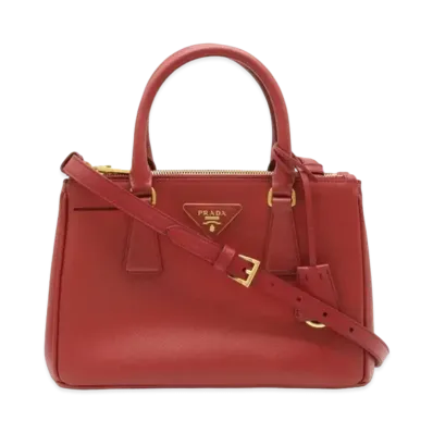 PRADA Galleria Saffiano Leather Shoulder Bag "Red"