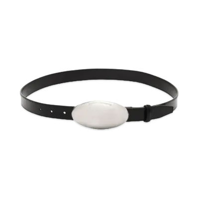 Alexander Wang Dome Leather Metal Belt "Black"