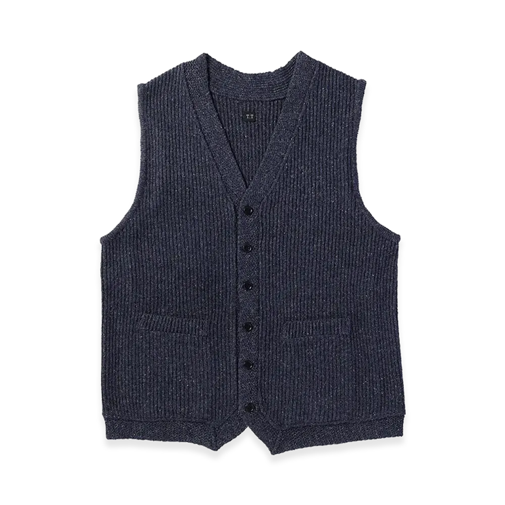 T.T Taiga Takahashi LOT.504 Knitted Vest "Indigo"