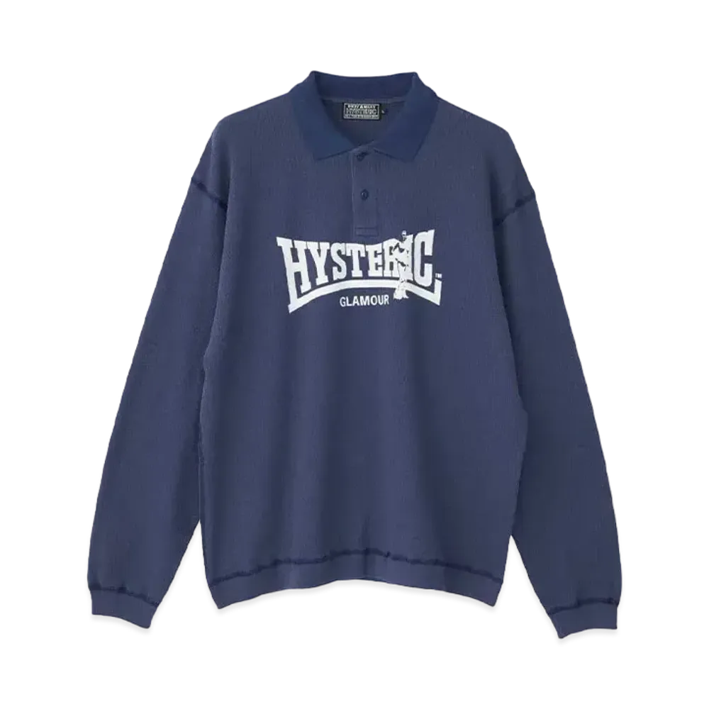 HYSTERIC GLAMOUR Compression Logo Shirt "Navy"