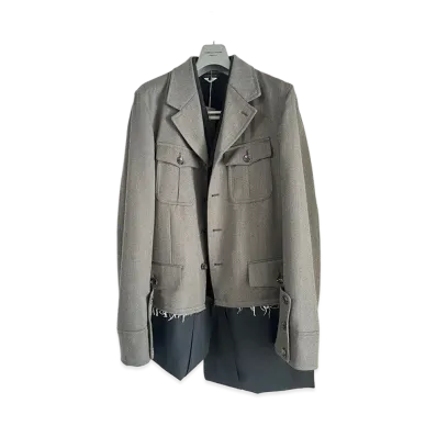 COMME des GARCONS HOMME PLUS Layered Jacket "Brown/Black"