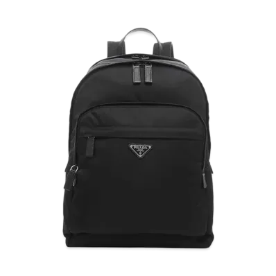 PRADA Re-Nylon And Saffiano Leather Backpack "Black"