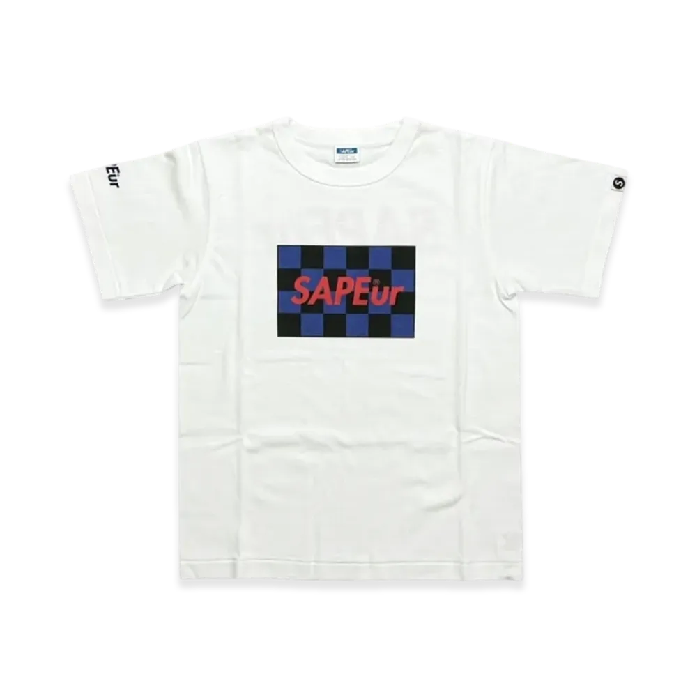 SAPEur Kid's Checker S/S Tee "White"