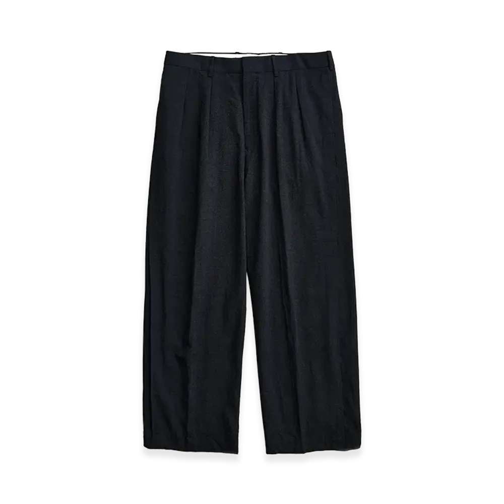 NICENESS T.Schenker Flying V Mélange Herringbone Trousers "Charcoal"