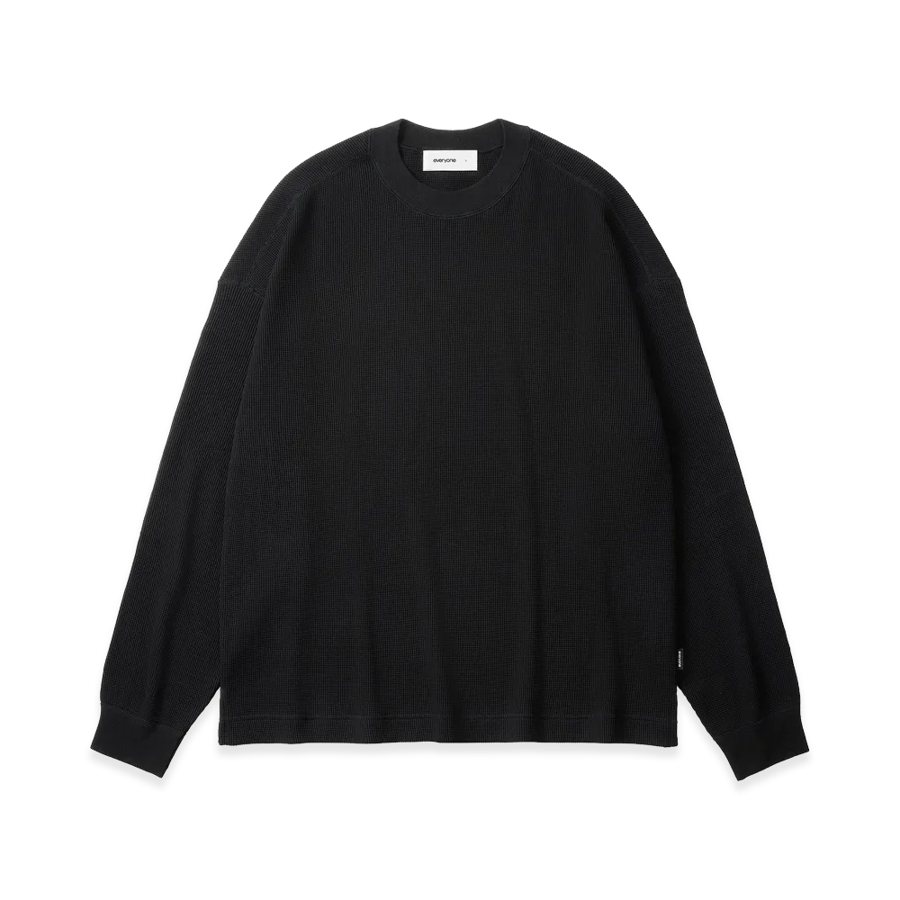 everyone Surf Knit Long Sleeve Tee Shirt "Black"