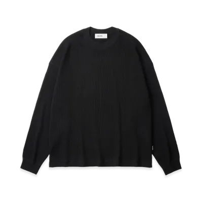 everyone Surf Knit Long Sleeve Tee Shirt "Black"