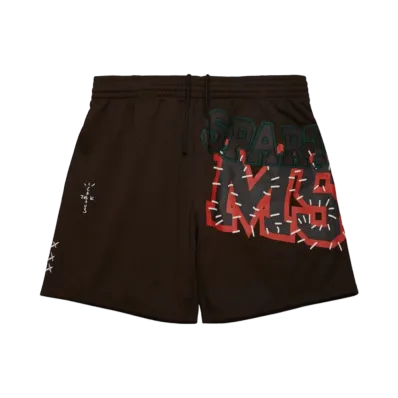 Travis Scott x M&N x Michigan State University Shorts "Brown"