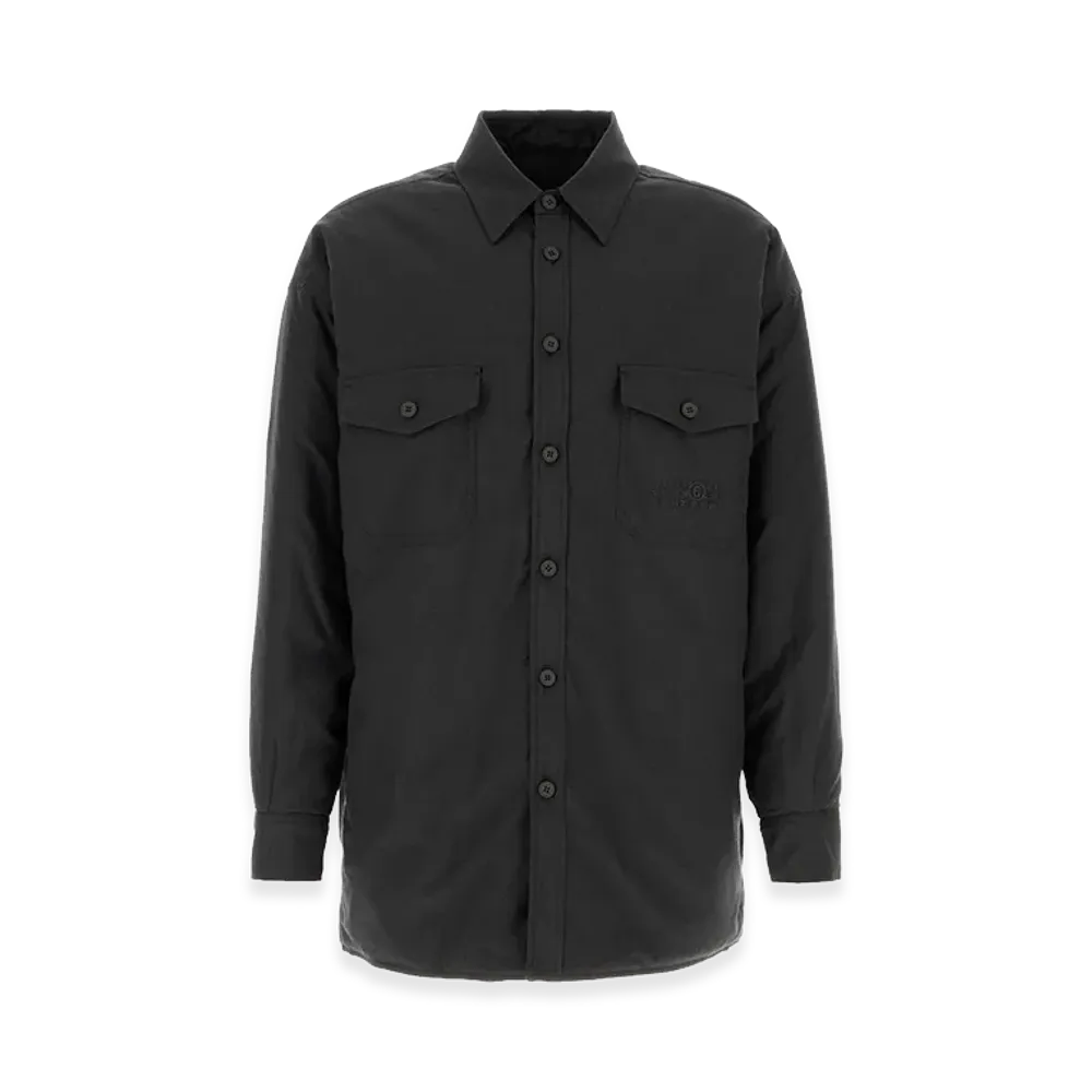 MM6 Maison Margiela Cotton and Wool Reversible Shirt "Black"