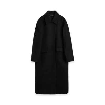 OUR LEGACY Women's Boulevard Coat "Black Stamped Wool"