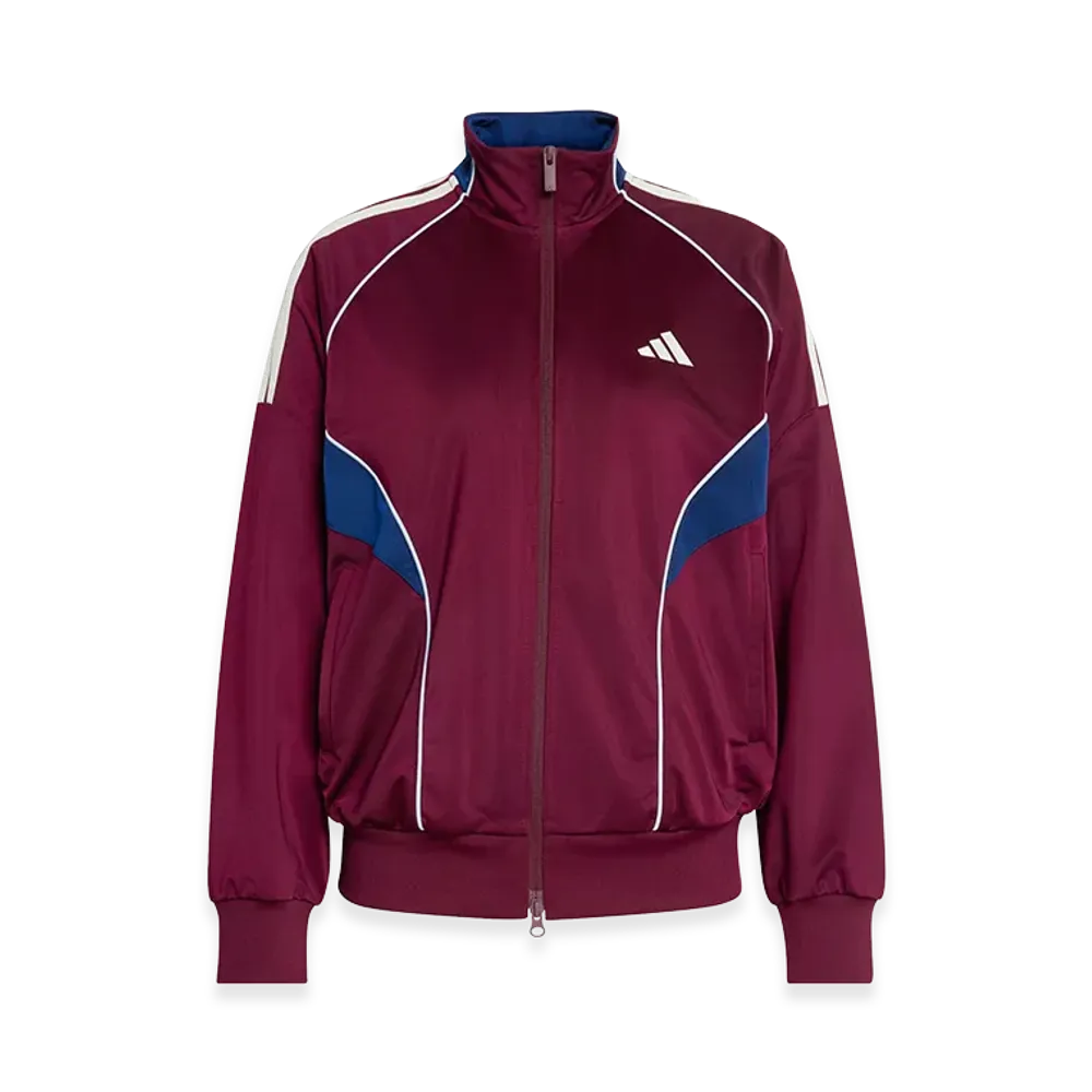 adidas Women's Stadium Tricot Loose Fit Track Top "Maroon"