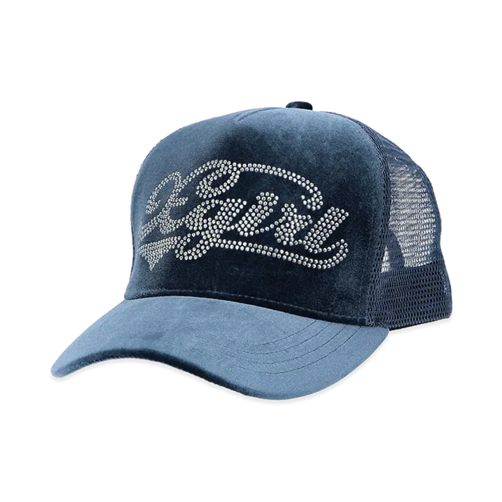 X-Girl Women's Velour Trucker Cap "Navy"