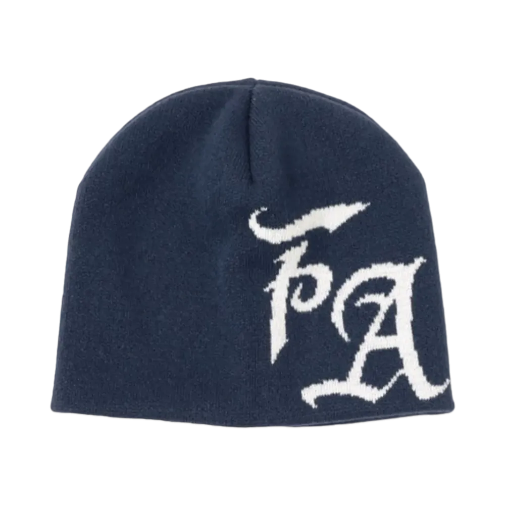 BEAMS FUTURE ARCHIVE FA Logo Beanie "Navy"