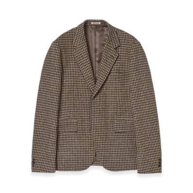 AURALEE British Wool Tweed Over Jacket "Brown Tweed"