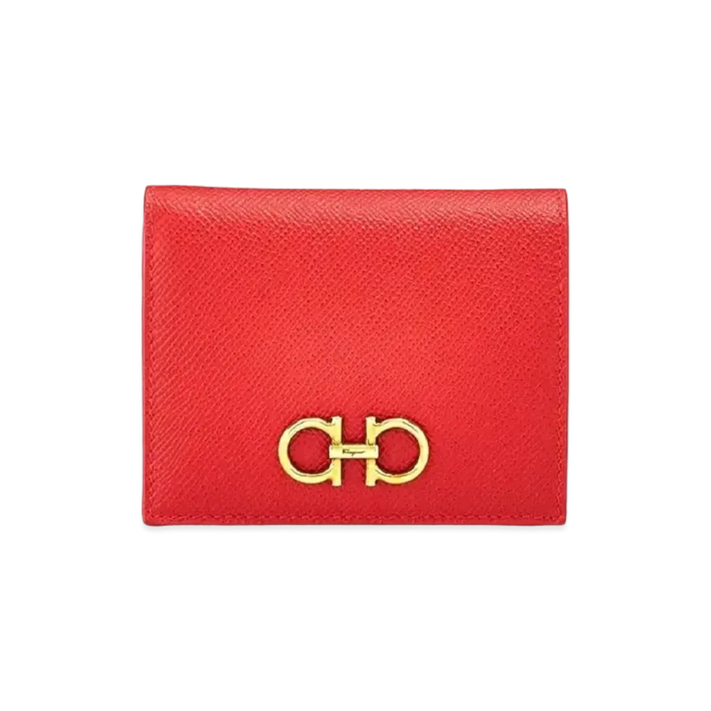 Salvatore Ferragamo Gancini Compact Wallet "Red"