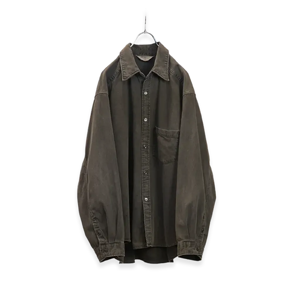 ANCELLM Denim Dress Shirt "Black"