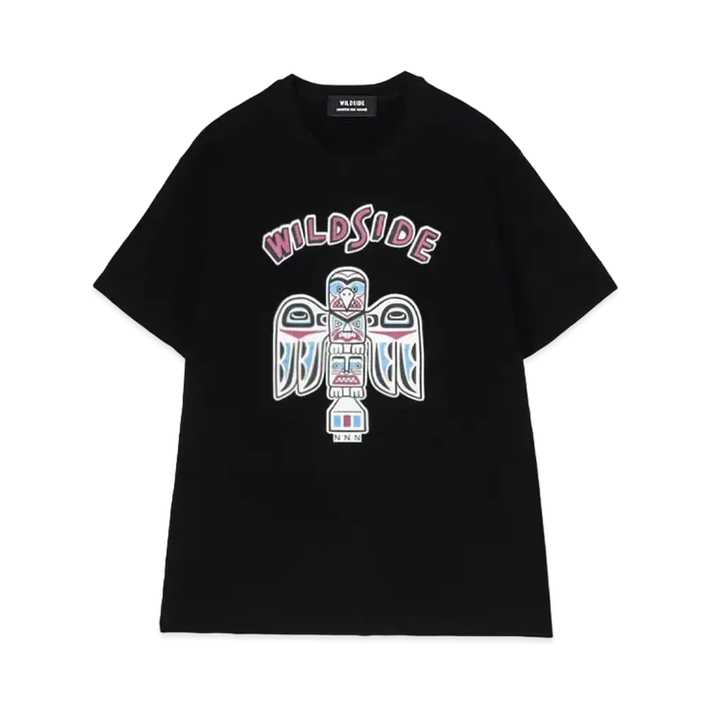 WILDSIDE Yohji Yamamoto x NORTH NO NAME Totem Pole T-shirt "Black"