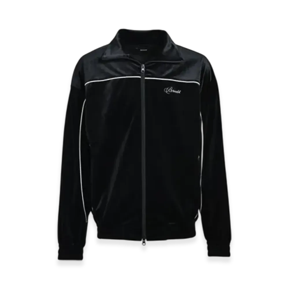 BREATH Script Logo Piping Velour Jacket "Black"
