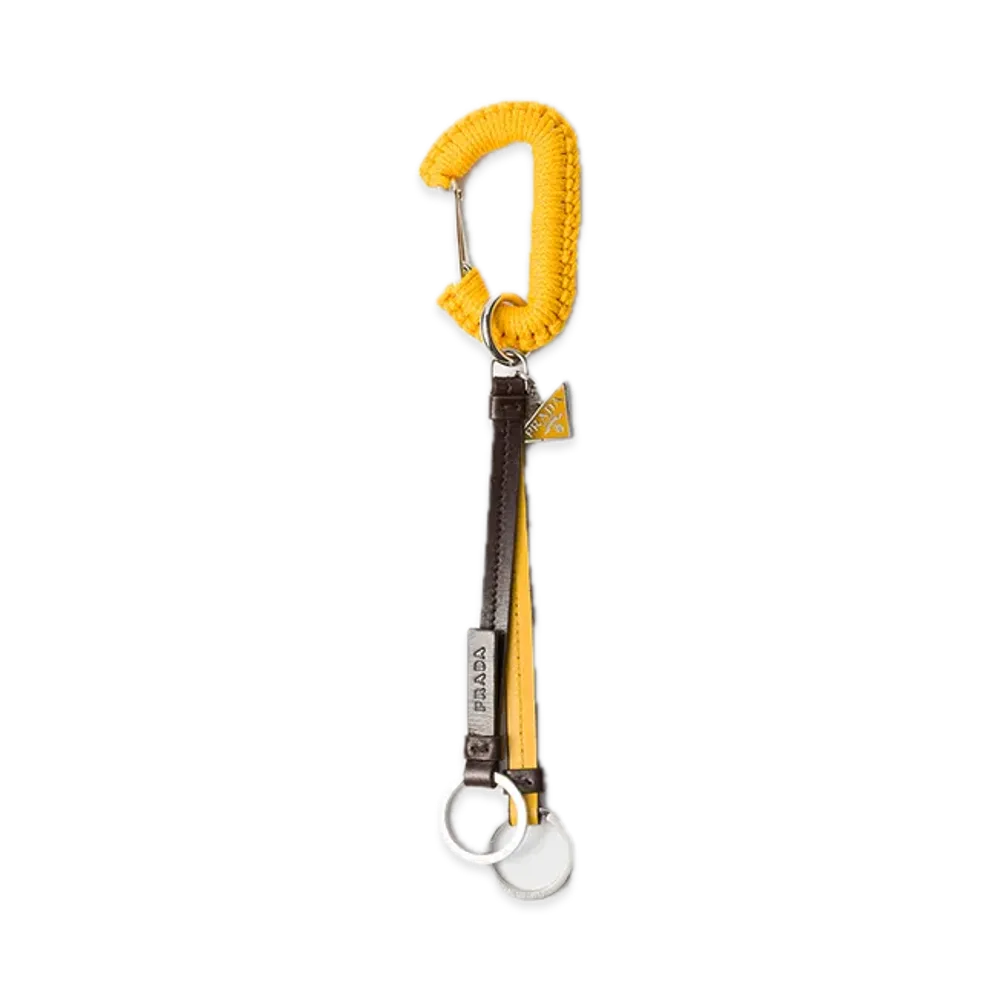 PRADA Leather Bag Charm "Yellow"