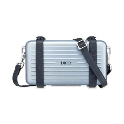 Dior And Rimowa Personal Clutch Bag Aluminum "Blue"