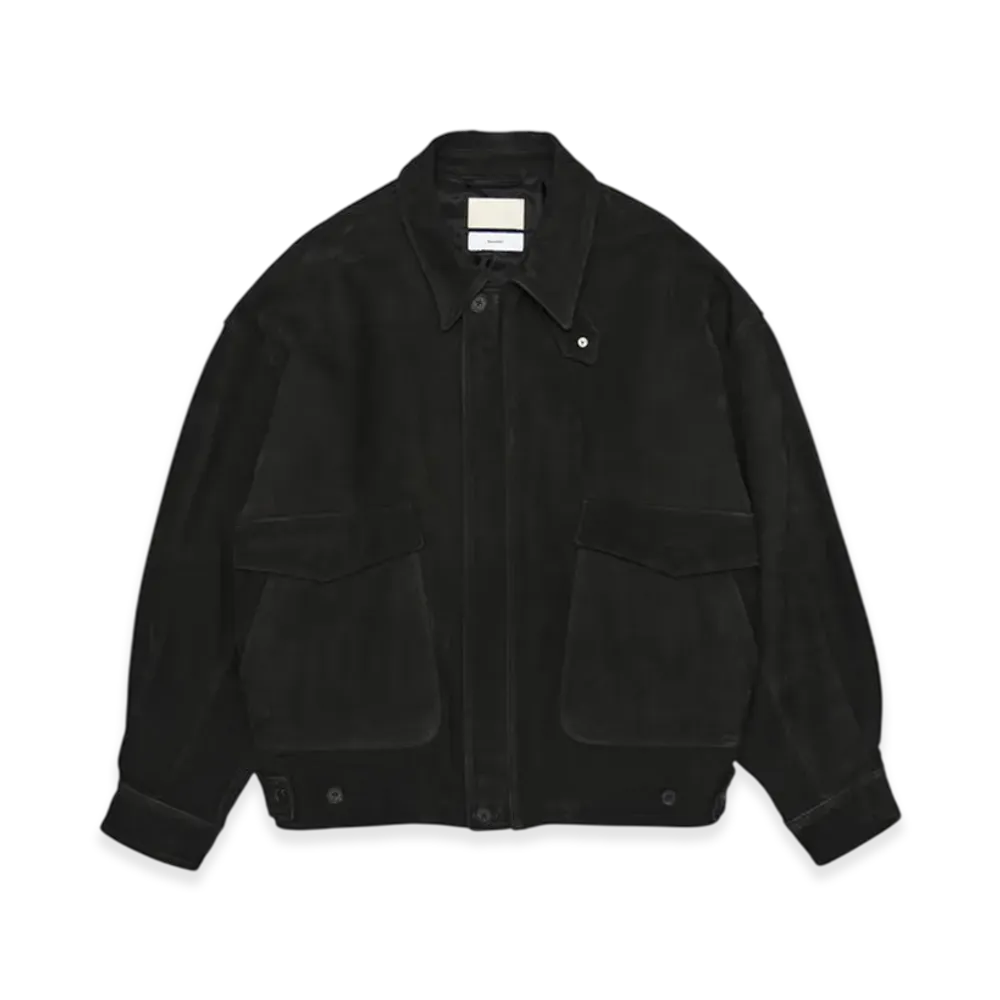 Graphpaper x YOKE Cow Nuback Leather Blouson "Black"